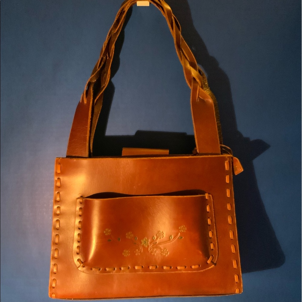 Dark Brown Leather El Portal Large Handbag 🌻🌻🌻
